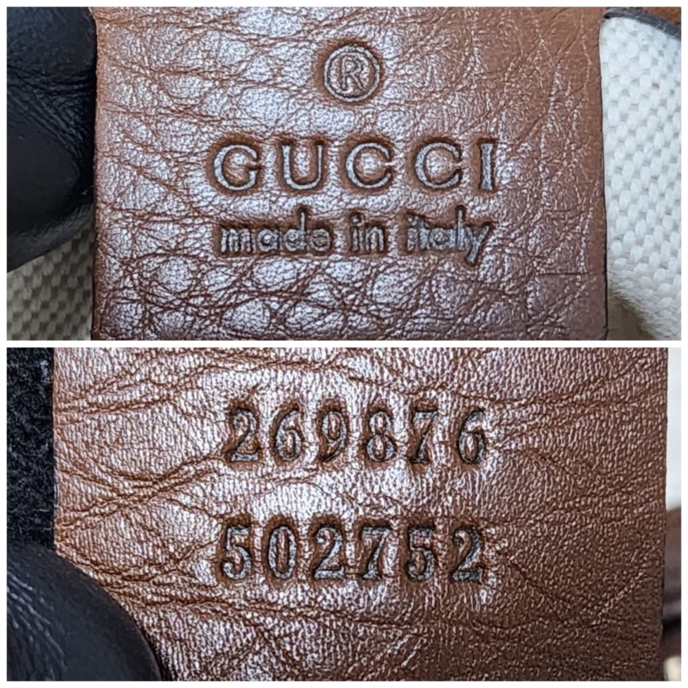 Authentic Gucci GG Canvas Top Handle Bag Brown/Beige - Picture 3 of 12
